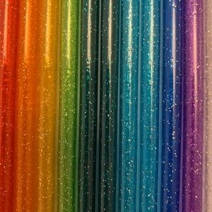 ✨ $2 bundle item! Rainbow glitter 11” tumbler straws